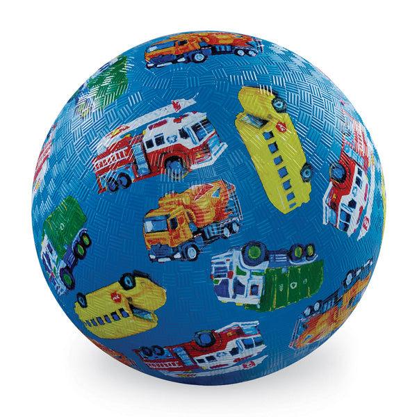 7 Inch Playground Ball - City Vehicles (Blue)