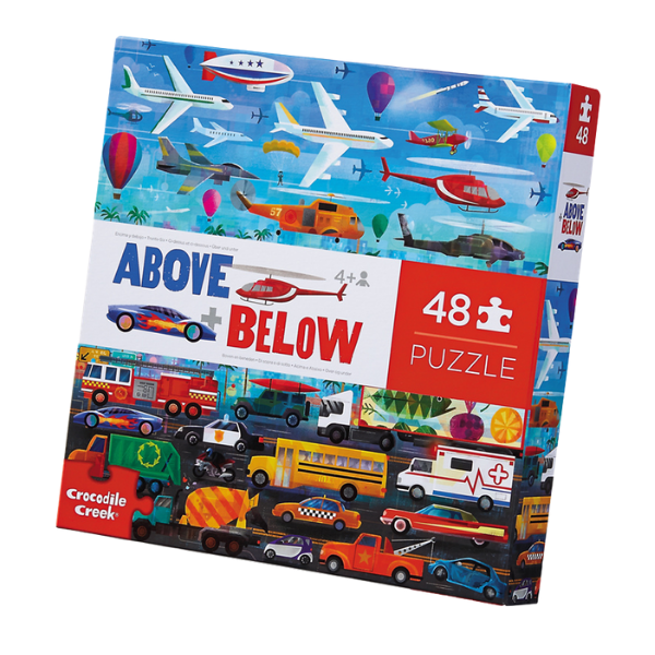 Above & Below Puzzle 48 pc- Things that Go