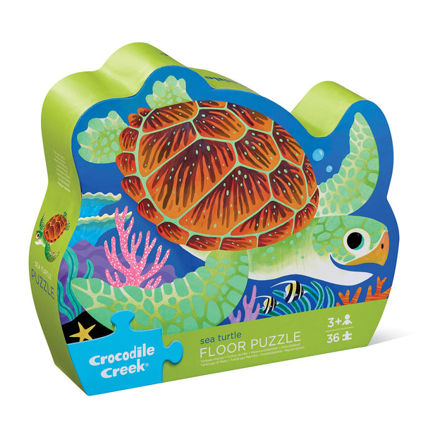 Puzzlove Ocean Animals Puzzle Da Pavimento 200 Pezzi Per Bambini 7+ - Maxi Formato 48x68 Cm Con Nomi Degli Animali Marini, Gioco Educativo