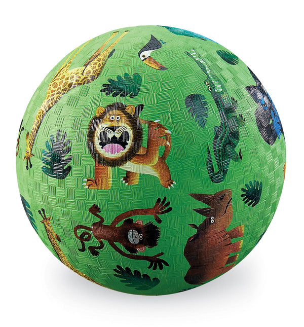 7 Inch Playground Ball - Very Wild Animals (Dark Green)