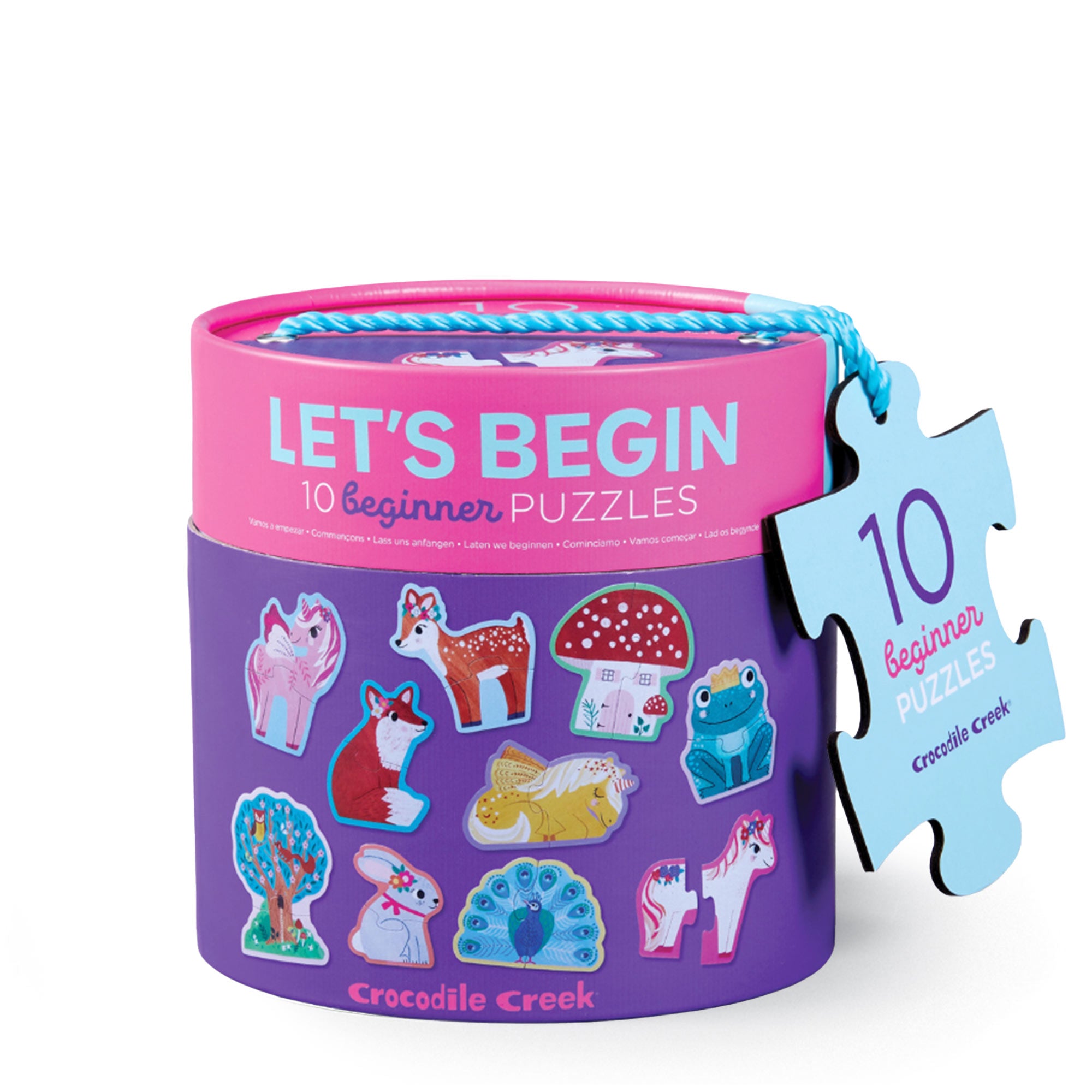 Crocodile Creek Let's Begin Puzzle 2 pc - Unicorn Crocodile Creek Let's Begin Puzzle 2 pc - Unicorn